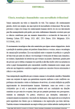 Editorial - Ciência, tecnologia e humanidades: uma encruzilhada civilizacional